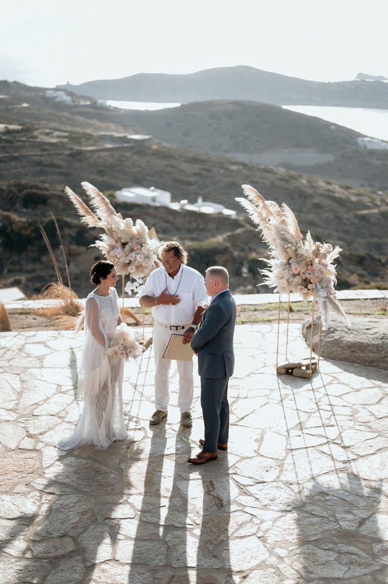 Eliana & Peter Bohemian wedding in Ios