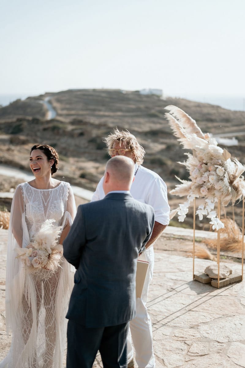 Eliana & Peter Bohemian wedding in Ios