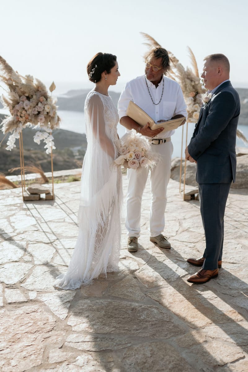 Eliana & Peter Bohemian wedding in Ios