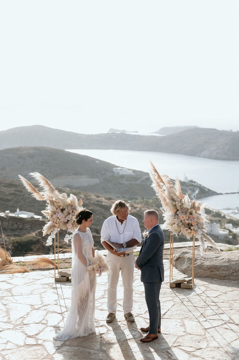 Eliana & Peter Bohemian wedding in Ios