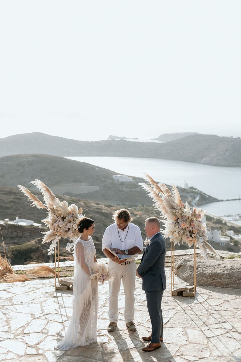 Eliana & Peter Bohemian wedding in Ios