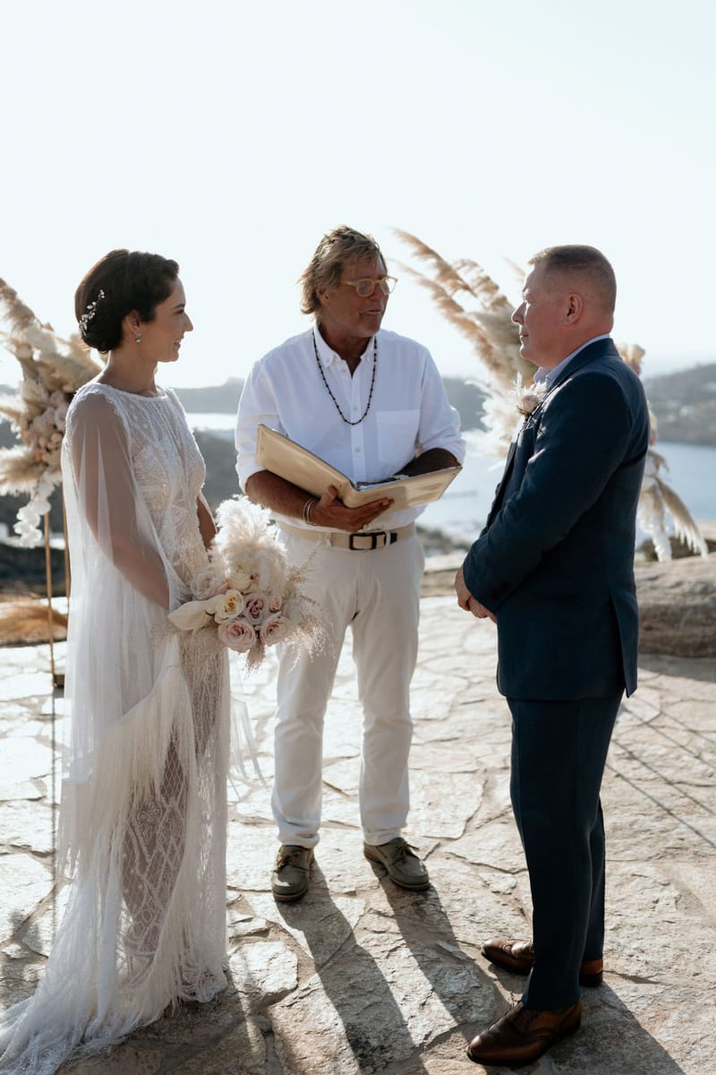 Eliana & Peter Bohemian wedding in Ios