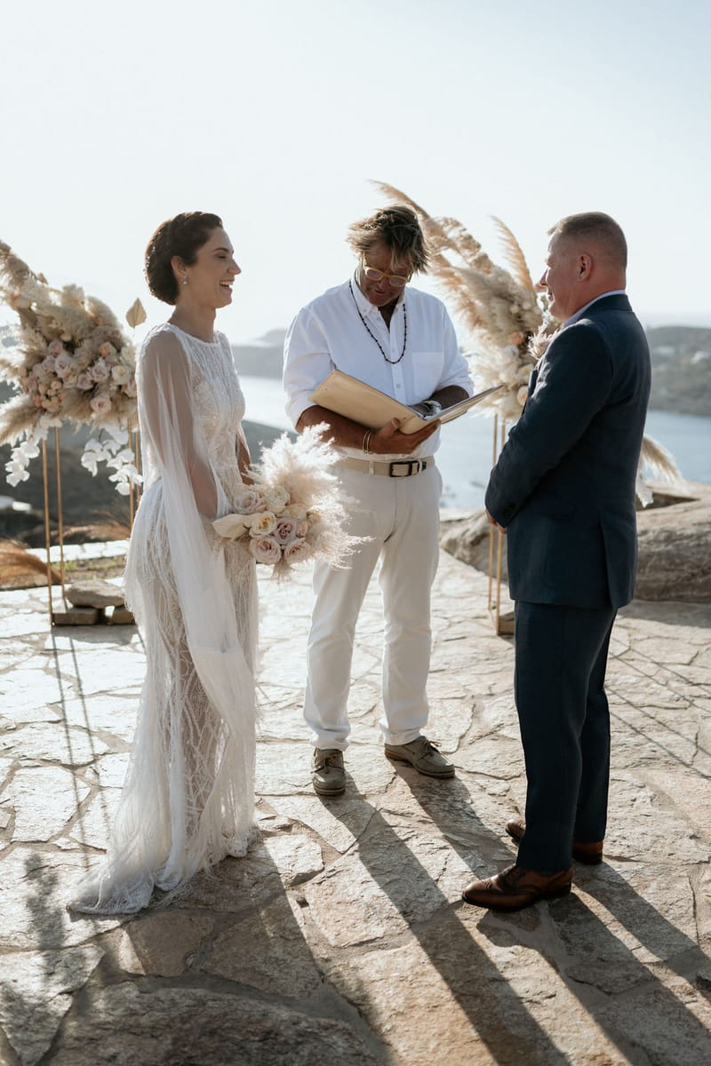 Eliana & Peter Bohemian wedding in Ios