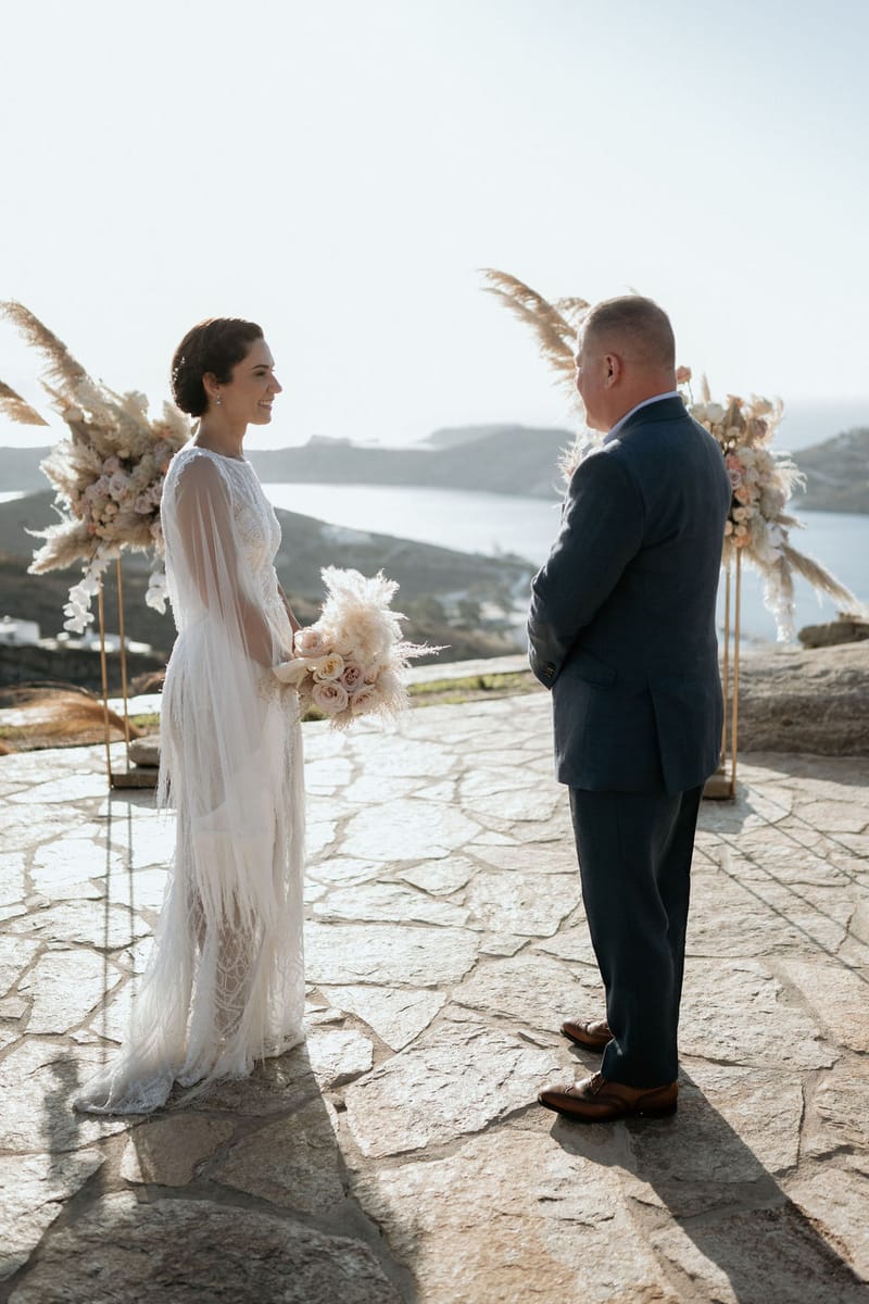 Eliana & Peter Bohemian wedding in Ios