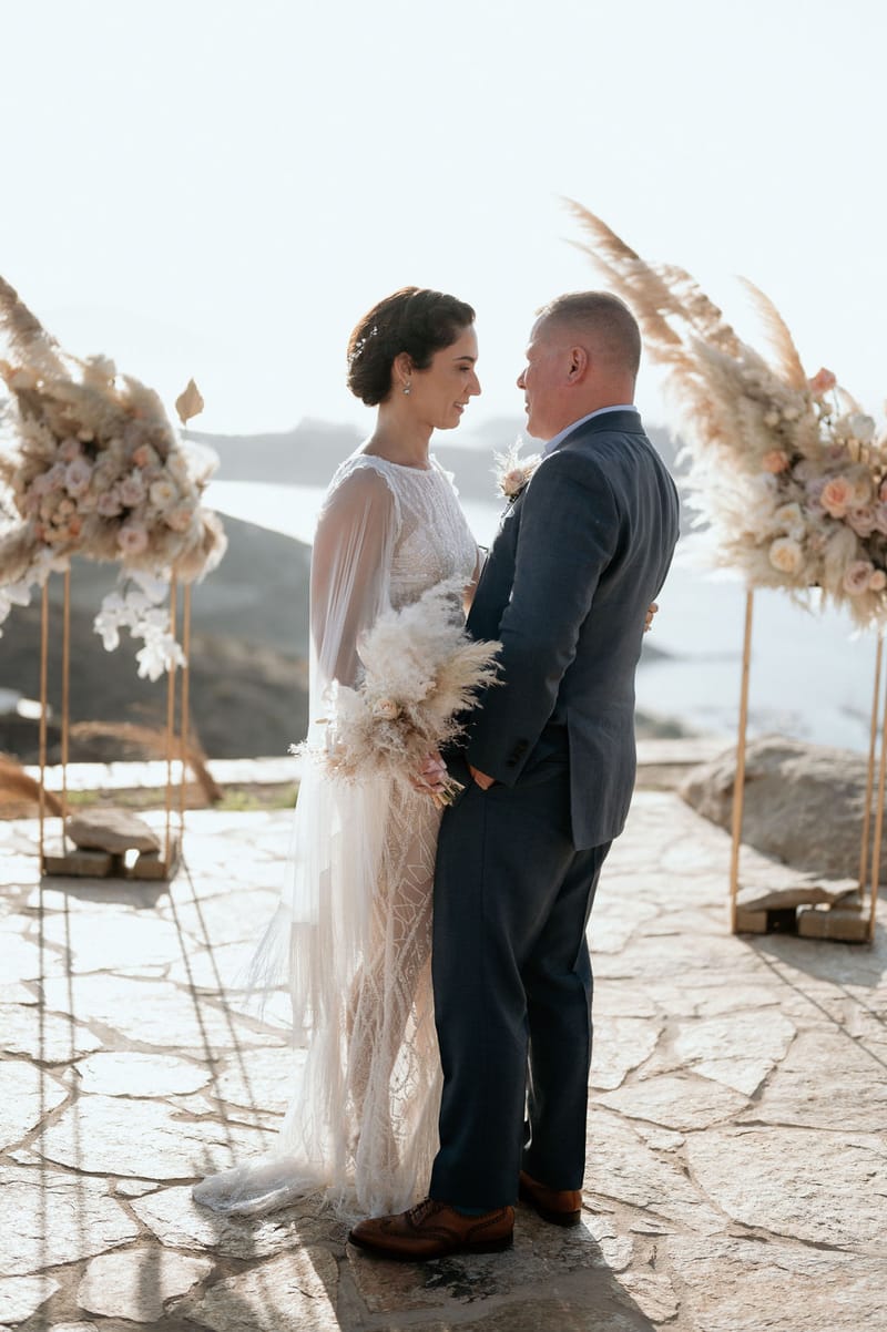 Eliana & Peter Bohemian wedding in Ios