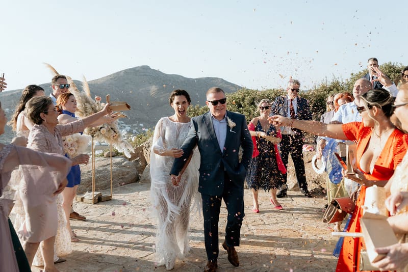 Eliana & Peter Bohemian wedding in Ios