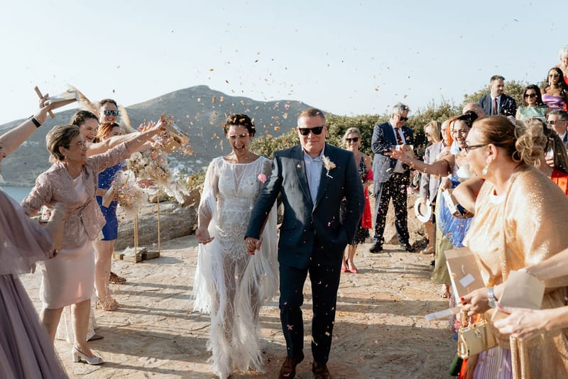 Eliana & Peter Bohemian wedding in Ios