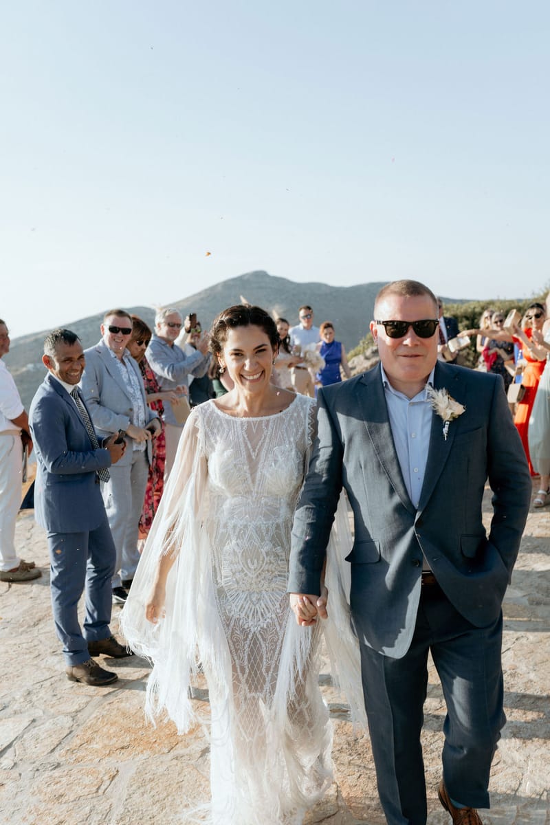 Eliana & Peter Bohemian wedding in Ios