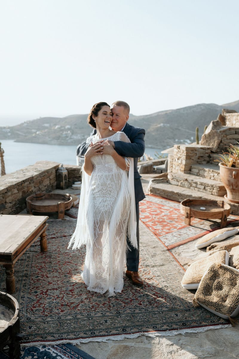 Eliana & Peter Bohemian wedding in Ios