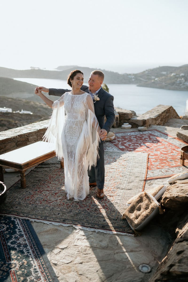 Eliana & Peter Bohemian wedding in Ios