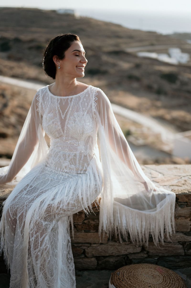 Eliana & Peter Bohemian wedding in Ios