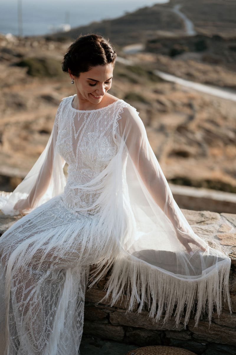 Eliana & Peter Bohemian wedding in Ios