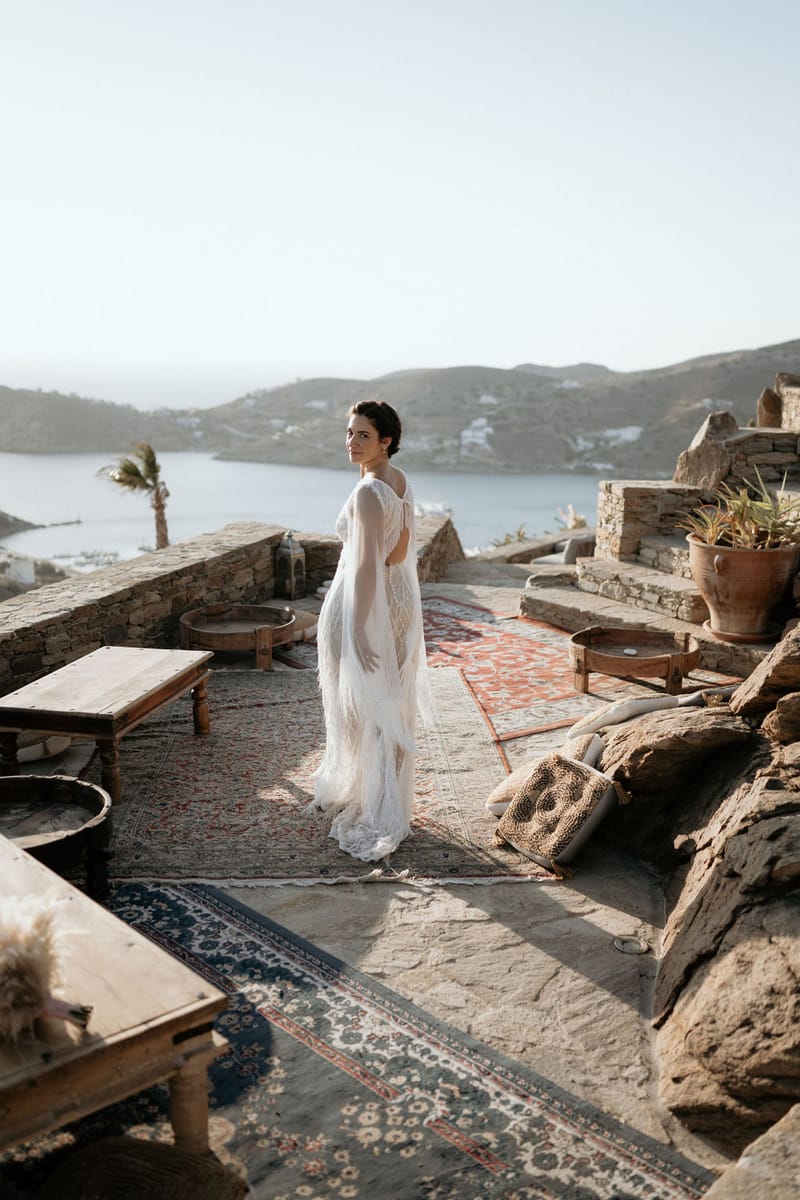 Eliana & Peter Bohemian wedding in Ios