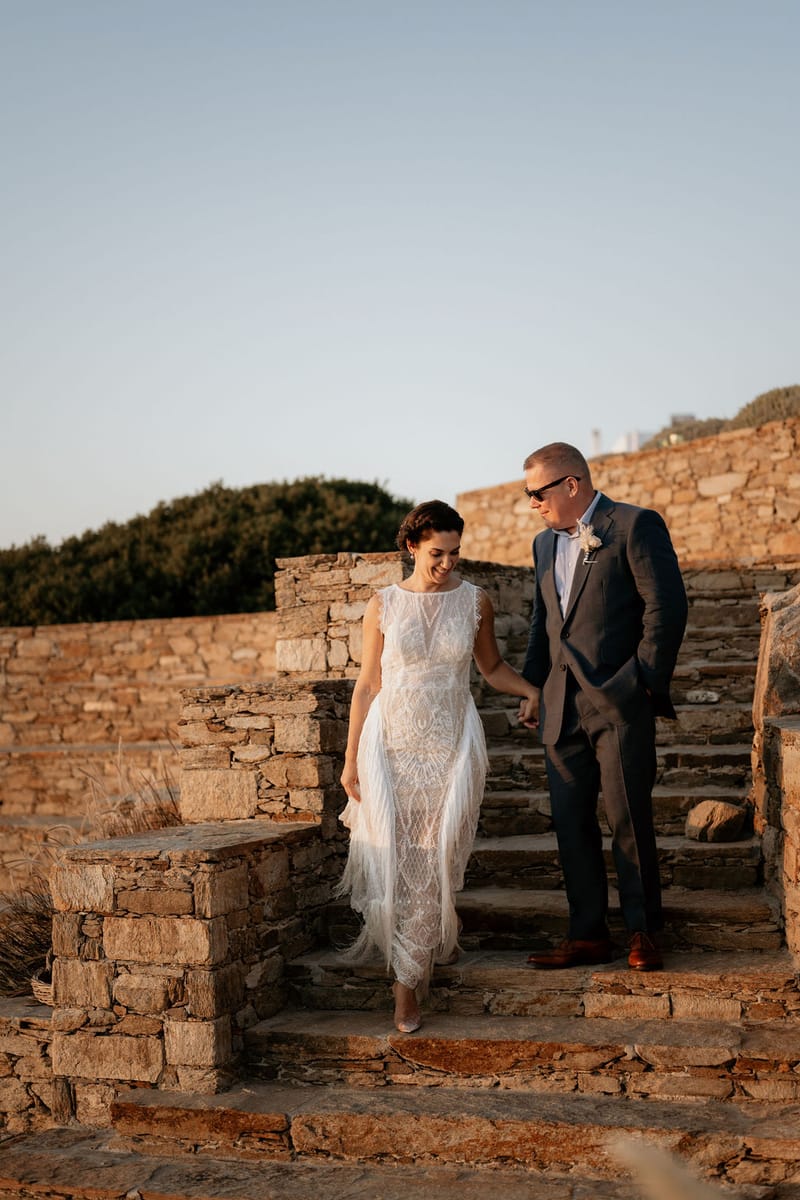 Eliana & Peter Bohemian wedding in Ios