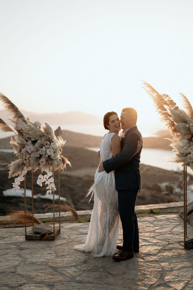 Eliana & Peter Bohemian wedding in Ios