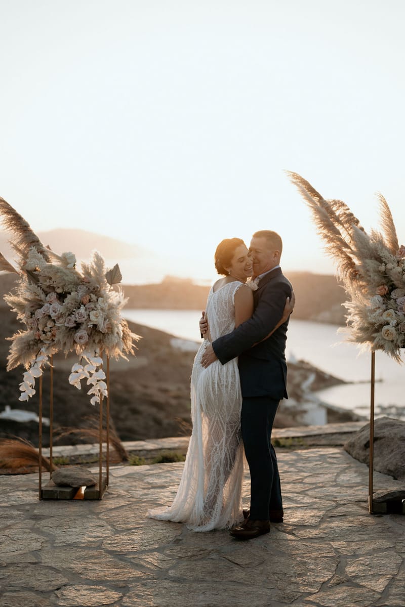 Eliana & Peter Bohemian wedding in Ios