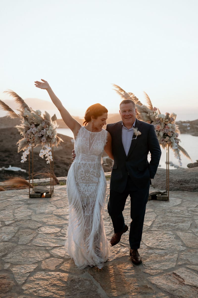 Eliana & Peter Bohemian wedding in Ios