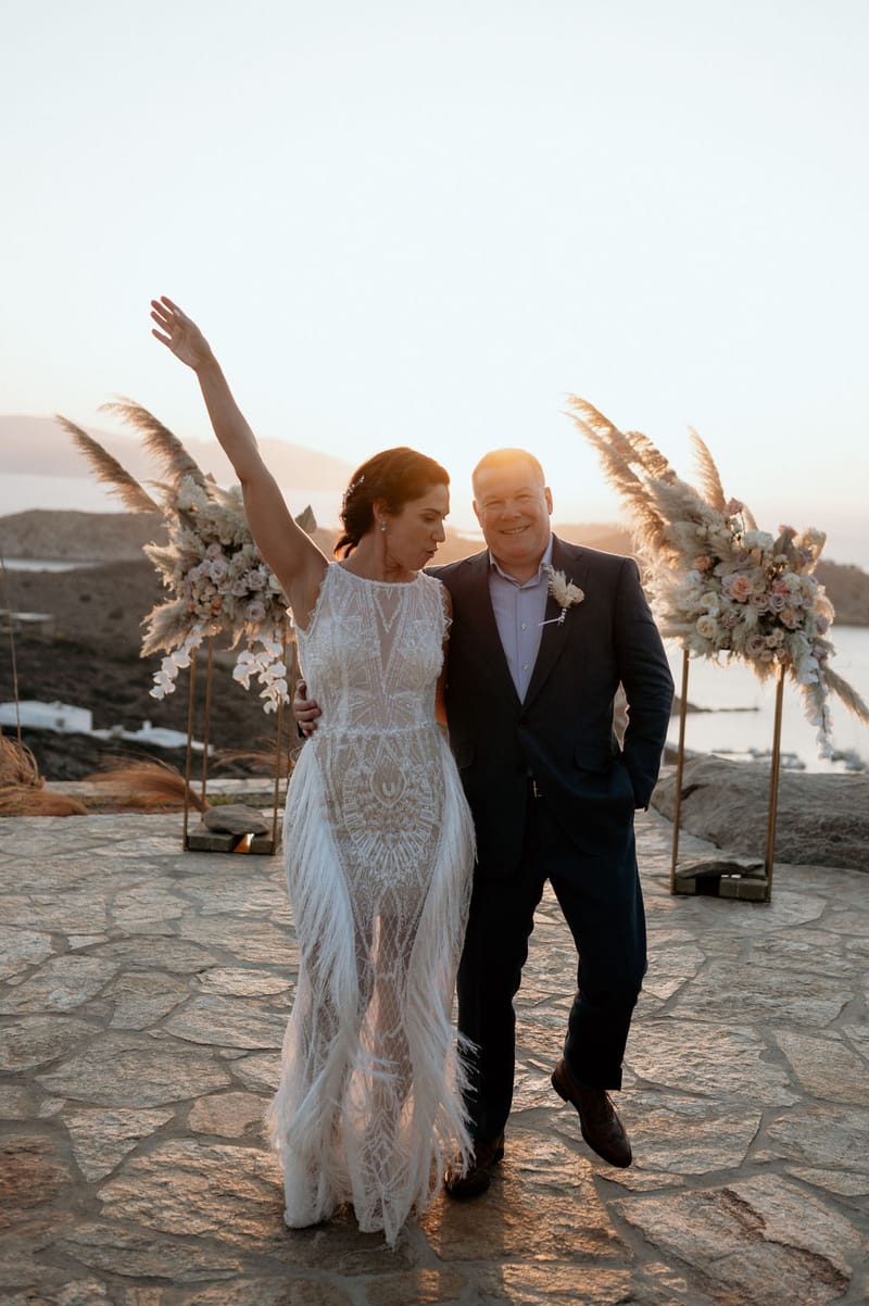 Eliana & Peter Bohemian wedding in Ios