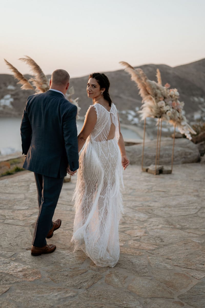 Eliana & Peter Bohemian wedding in Ios