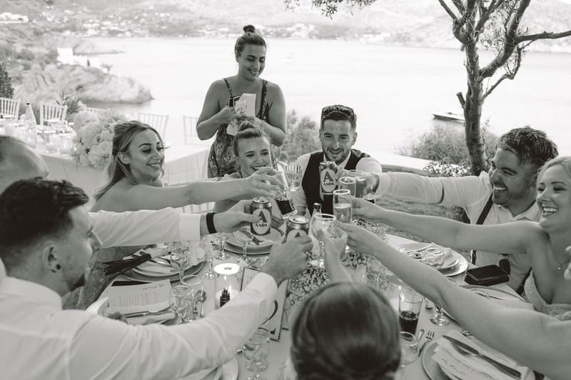 The dinner and toasts