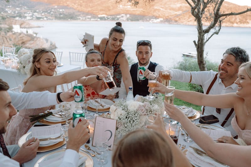 The dinner and toasts