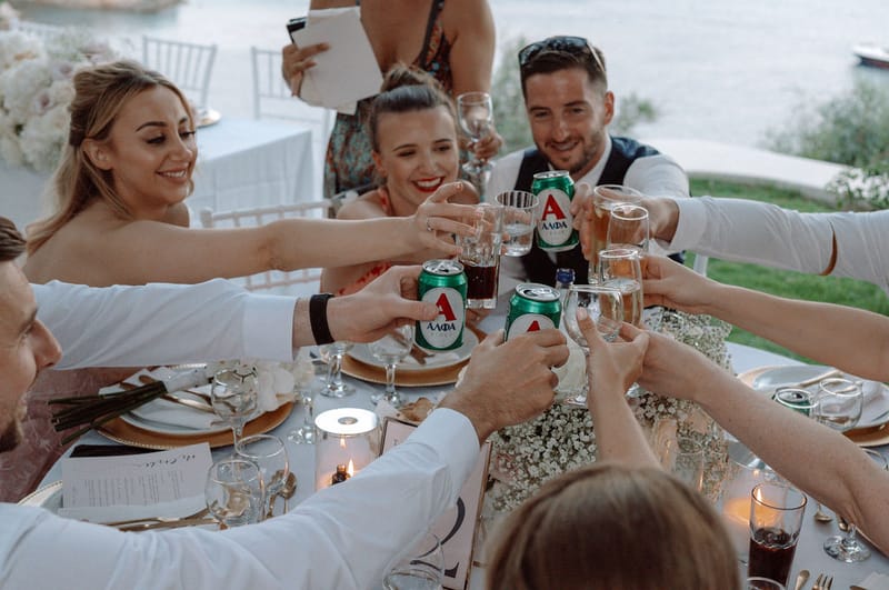 The dinner and toasts