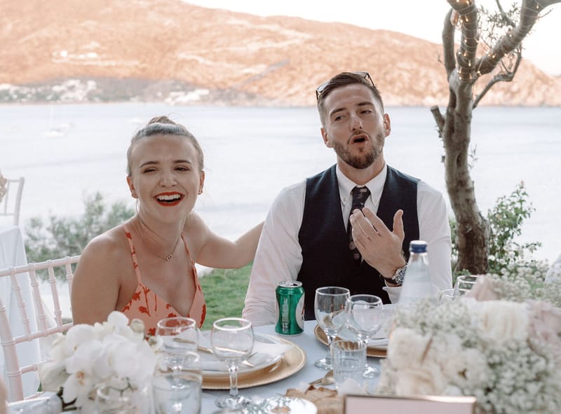 The dinner and toasts