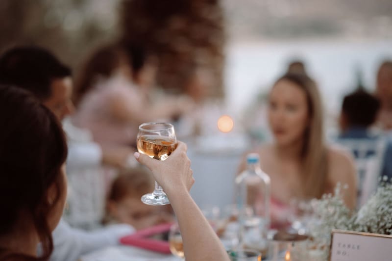 The dinner and toasts