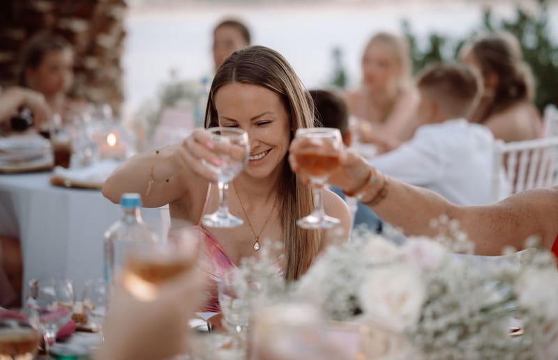 The dinner and toasts