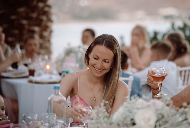 The dinner and toasts