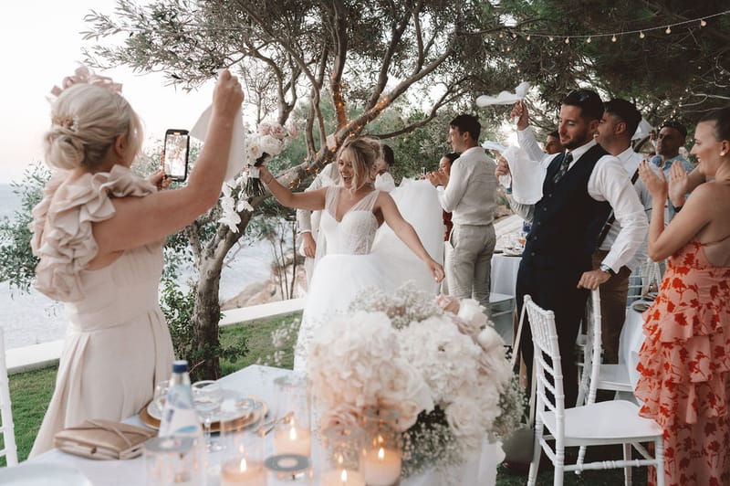 The dinner and toasts