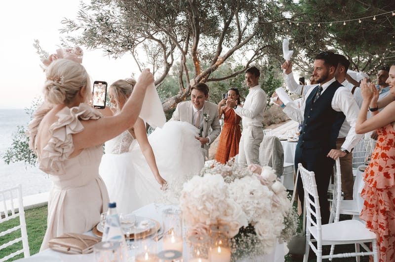 The dinner and toasts