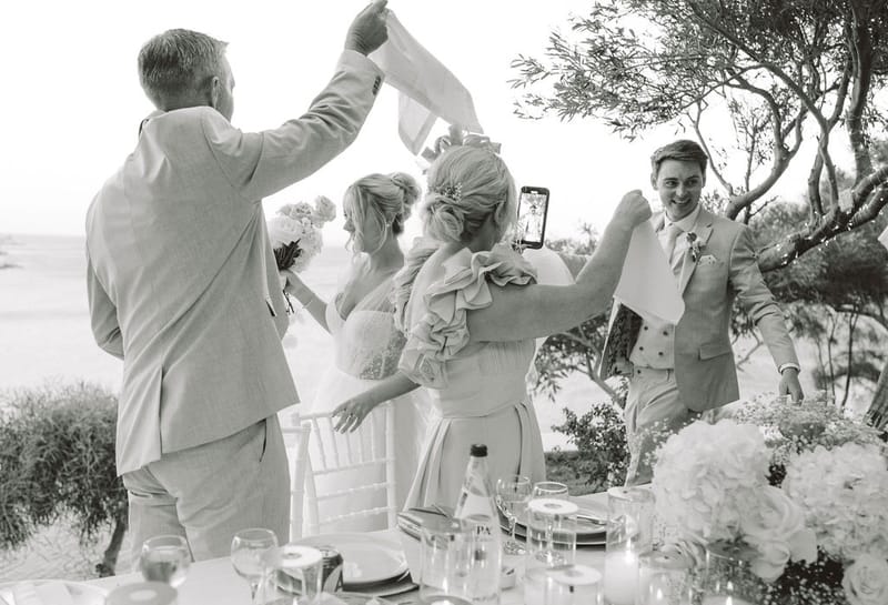 The dinner and toasts