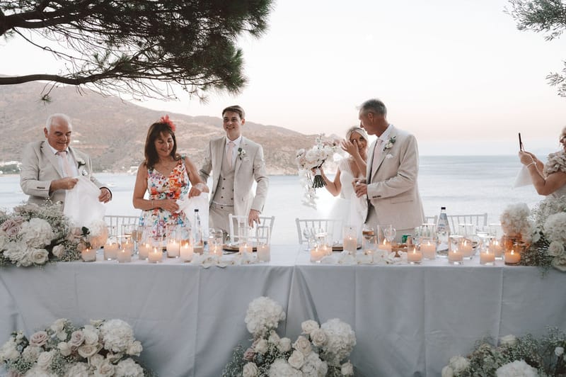 The dinner and toasts