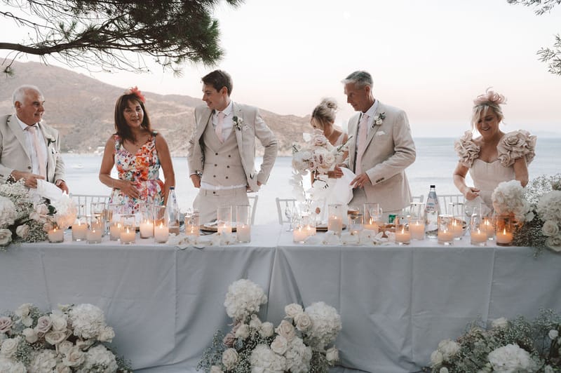 The dinner and toasts