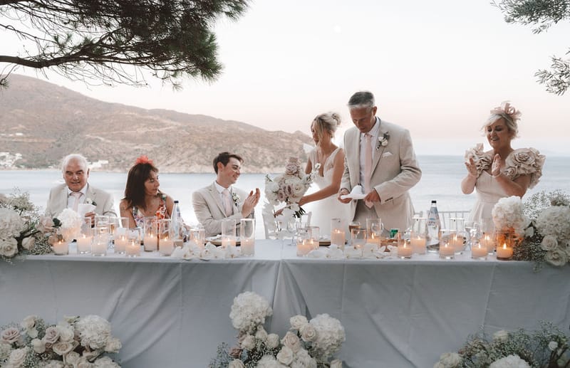 The dinner and toasts