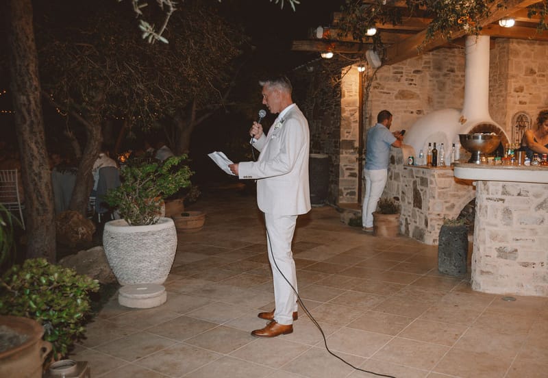 The dinner and toasts