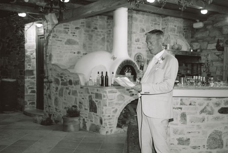 The dinner and toasts