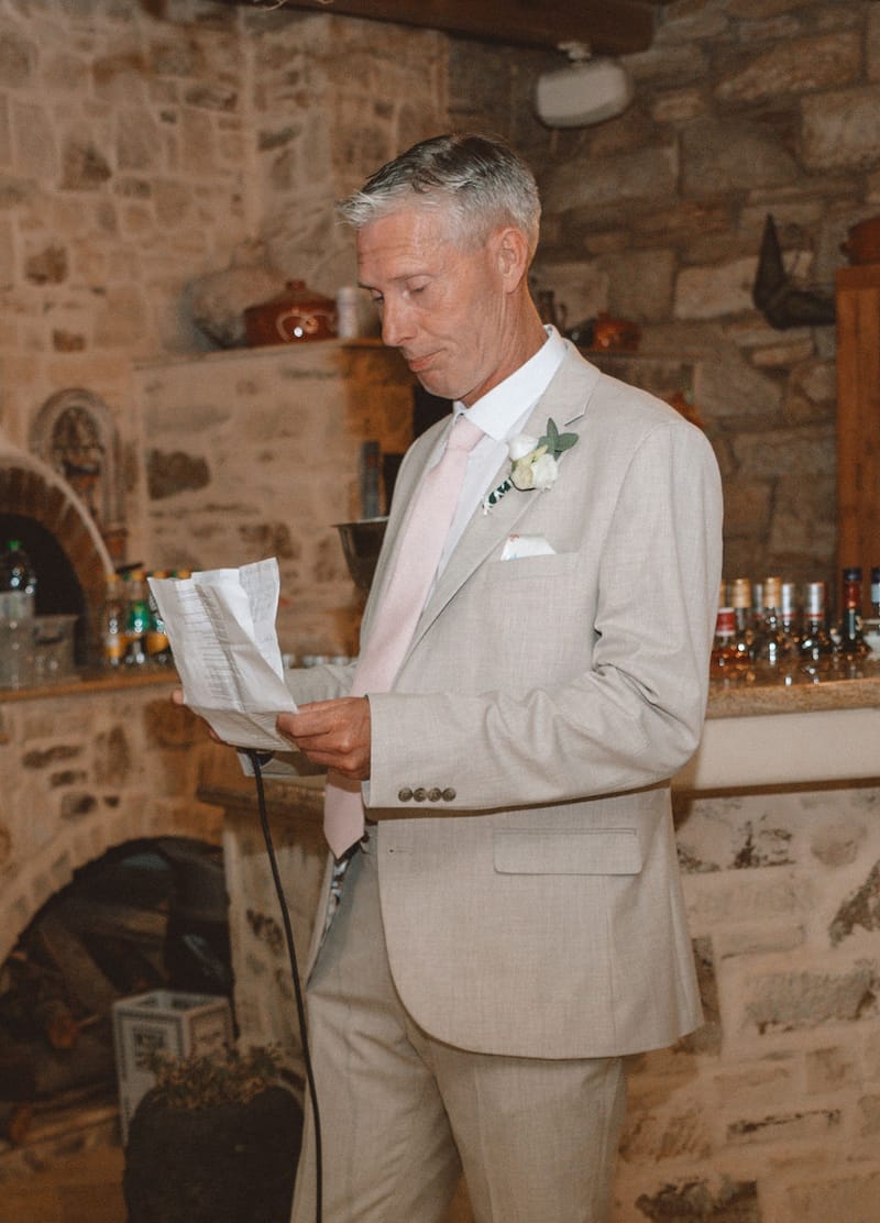 The dinner and toasts