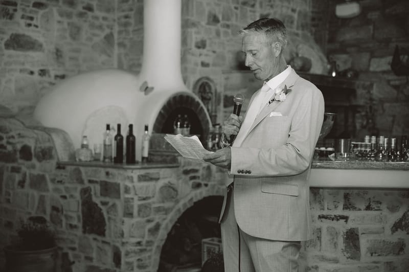 The dinner and toasts