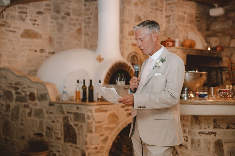 The dinner and toasts