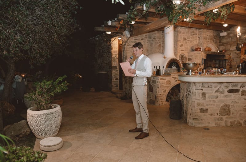 The dinner and toasts