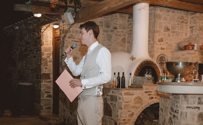 The dinner and toasts