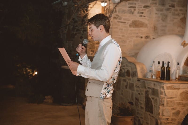 The dinner and toasts