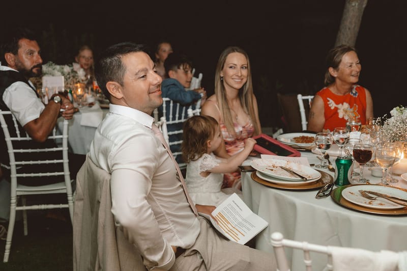 The dinner and toasts