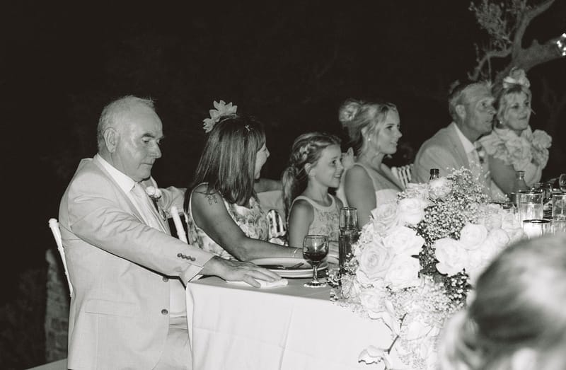 The dinner and toasts