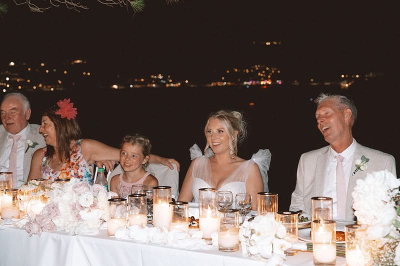 The dinner and toasts