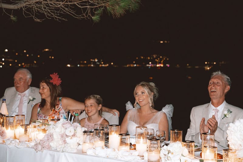 The dinner and toasts