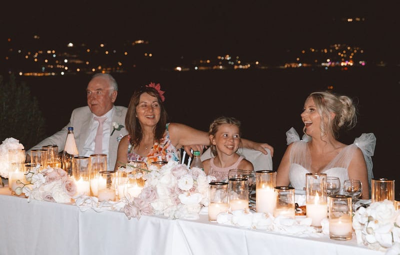 The dinner and toasts