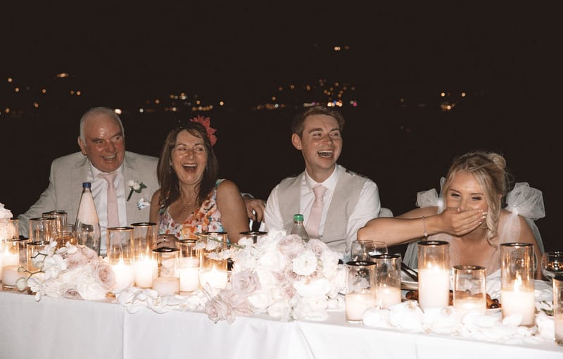 The dinner and toasts